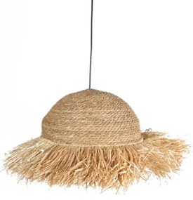 Ceiling Single Light Boho FL2370 Fylliana Νatural 40x21 cm 40x40x100 εκ.