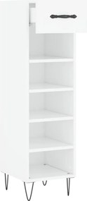 vidaXL Παπουτσοθήκη Λευκή 30 x 35 x 105 εκ. από Επεξεργασμένο Ξύλο