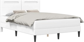 vidaXL Σκελετός Κρεβατιού με κεφαλάρι Λευκό 120 x 200 cm Τεχνητό Δέρμα