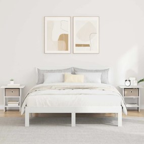 vidaXL Κομοδίνο 2 τεμ. Λευκό 41 x 40 x 45 εκ Επεξεργασμένο Ξύλο
