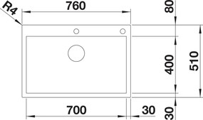 Blanco Zerox 700-IF/A (76x51) - Ανοξείδωτος Νεροχύτης Κουζίνας