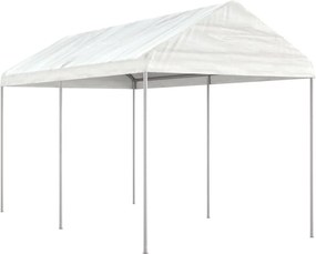 vidaXL Κιόσκι με Τέντα Λευκό 4,46 x 2,28 x 2,69 μ. από Πολυαιθυλένιο