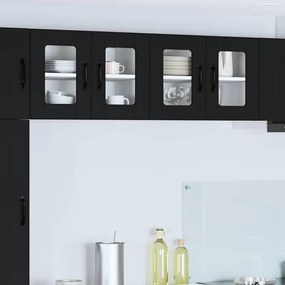 vidaXL Ραφιέρα τοίχου LUCCA 2 pcs Μαύρο 60 x 31 x 40 εκ