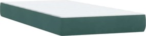 vidaXL Box Spring κρεβάτι με στρώματα σκούρο πράσινο Βελούδινο