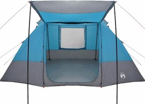 vidaXL Σκηνή Camping 10 ατόμων Αδιάβροχο Μπλε ταφτάς