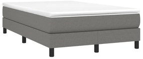 vidaXL Κρεβάτι Boxspring με Στρώμα Σκούρο Γκρι 120x200 εκ. Υφασμάτινο