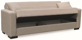 ROVER LIGHT BROWN ΥΦΑΣΜΑ 3ΘΕΣΙΟΣ ΚΑΝΑΠΕΣ/ΚΡΕΒΑΤΙ ΜΕ ΑΠΟΘ.ΧΩΡΟ 210X80εκ.