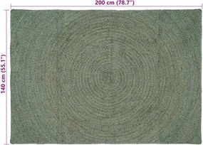 vidaXL Χαλιά χώρου Λαδί 140 x 200 cm Γιούτα