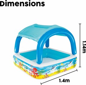 Παιδική πισίνα Bestway 140 x 140 x 114 cm