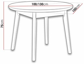 Τραπέζι Victorville 184, Μαύρο, Άσπρο, 75cm, 27 kg, Επιμήκυνση, Ινοσανίδες μέσης πυκνότητας, Ξύλο, Μερικώς συναρμολογημένο, Ξύλο: Οξιά | Epipla1.gr
