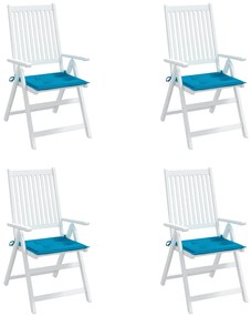 vidaXL Μαξιλάρια Καρέκλας Κήπου 4 τεμ. Μπλε 50x50x3 εκ. Ύφασμα Oxford