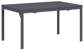 vidaXL Τραπέζι Επέκτασης 2 pcs Ανθρακί 210 x 90 x 73 εκ Ατσάλι