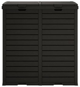 vidaXL Εξωτερικός Κάδος Απορριμμάτων Μαύρος 78x41x86 εκ Πολυπροπυλένιο