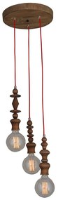 Φωτιστικό Οροφής Κρεμαστό HL-042R-3P 77-2739 Melody Aged Wood  Homelighting Wood