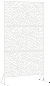 vidaXL Πανί Ιδιωτικότητας, Λευκό, 100x50x180 εκ., Ατσάλι