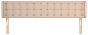 vidaXL Κεφαλάρι με Πτερύγια Καπουτσίνο 163x16x78/88εκ. Συνθετικό Δέρμα