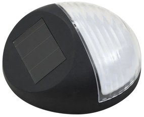 Φωτιστικά Εξωτερικού Χώρου Επιτοίχια 24 τεμ LED Στρογγυλά Μαύρα - Μαύρο