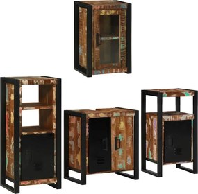 vidaXL Σετ Επίπλων Μπάνιου 4 τμχ. Πολύχρωμο 55 x 35 x 60 εκ.