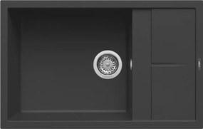 Elleci Unico 310 - Νεροχύτης Κουζίνας Γρανίτη 78x50 - Nero