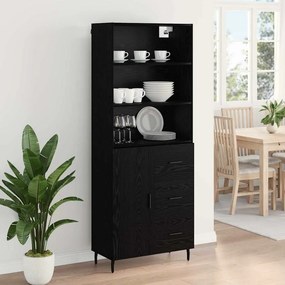 vidaXL Highboard 2 pcs Μαύρη Οξυά 69,5 x 34 x 180 εκ.