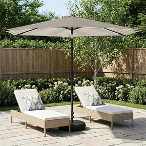 vidaXL Ομπρέλα Κήπου με LED Φώτα και Βάση 300 x 300 cm Πολυεστέρας