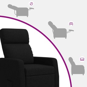 vidaXL Αναπαυτική Καρέκλα Μαύρο Ύφασμα