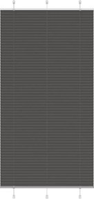 vidaXL Πλισέ περσίδα Μαύρο 110x200 cm Πλάτος υφάσματος 109,4 cm