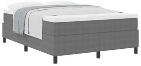 vidaXL Κρεβάτι με ελατήρια Απαλό Γκρι,Λευκό 203 x 140 x 60 εκ Βελούδο