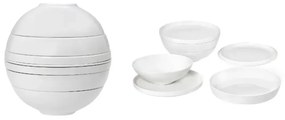 Σερβίτσιο Πιάτων Πορσελάνης Sphere White – 7τμχ - Cryspo Trio