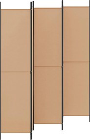 vidaXL 5-Panel Διχοτόμος Μπεζ 250 x 220 cm Ύφασμα