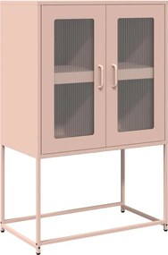 vidaXL Highboard Ροζ 68x39x107 cm Ατσάλι
