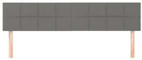 vidaXL Κεφαλάρια Σκ. Γκρι 200x5x78/88 εκ. Ύφασμα