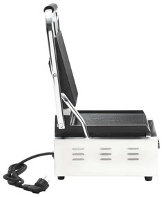 vidaXL Τοστιέρα Ραβδωτή Panini 1800 W 31x30,5x20 εκ. Ανοξείδωτο Ατσάλι