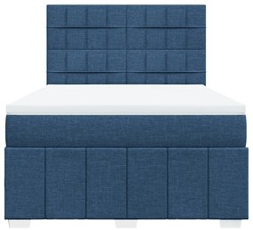 Κρεβάτι Boxspring με Στρώμα Μπλε 160x200 εκ. Υφασμάτινο 3291725