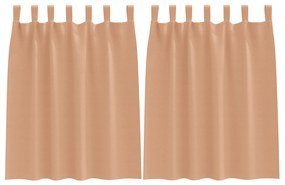 vidaXL Κουρτίνες συσκότισης 2 pcs Ανοιχτό καφέ 140 x 140 cm
