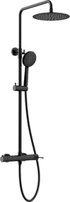 Orabella Terra 10249 Black Matt - Στήλη ντους με μπαταρια 2 εξοδων
