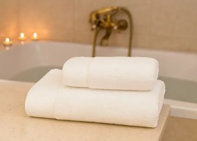 Πετσέτα Λευκή 50%Cotton-50%Bamboo 700gr PE700 - 50x90