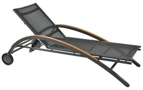 Ξαπλώστρα Barbados 01-00-998 74x200x37/55cm Black