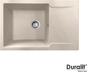 Duralit KN105 - Νεροχύτης Κουζίνας Συνθετικός 79x50 - 500. Beige