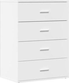vidaXL Βοηθητικό Ντουλάπι Λευκή 60 x 39 x 80 εκ. Επεξεργασμένο Ξύλο