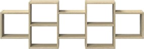 vidaXL Ραφιέρα Τοίχου Sonoma Δρυς 129x18x42 εκ. από Επεξεργ. Ξύλο