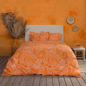 Σεντόνια King Size (Σετ) Nima Bed Linen Arbust Deep Orange Πορτοκαλί ΧΩΡΙΣ ΛΑΣΤΙΧΟ 270x280