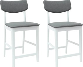 vidaXL Καρέκλες φαγητού 2 pcs Λευκό 48 x 49 x 95 εκ.