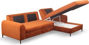 Γωνιακός καναπές Monte-Portokali-Deksia - 252.00Χ168.00Χ106.50cm