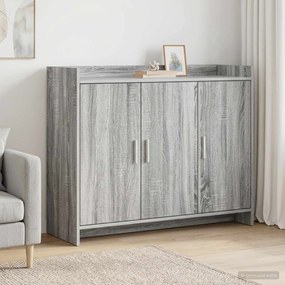 VidaXL Πλαϊνό γραφείο Γκρι Sonoma 98,5 x 33 x 80 εκ Επεξεργασμένο Ξύλο