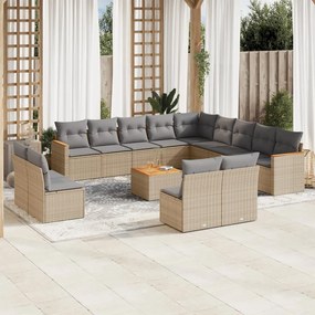 vidaXL Patio Sofa Set 13-θέσια Μικτό μπεζ