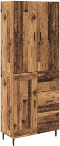 vidaXL Highboard 2 pcs Παλιό Ξύλο 69,5 x 34 x 180 εκ.