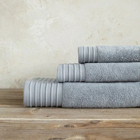 Πετσέτα Feel Fresh Classic Grey Nima Χεριών 40x60cm 100% Βαμβάκι