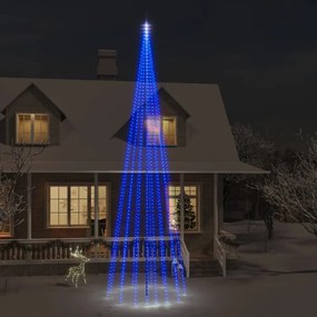 vidaXL Χριστουγεν. Δέντρο για Ιστό Σημαίας 1134 LED Μπλε 800 εκ.