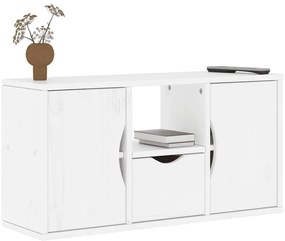vidaXL Έπιπλο Τηλεόρασης με Συρτάρι ODDA Λευκό 79x24x40εκ. Ξύλο Πεύκου
